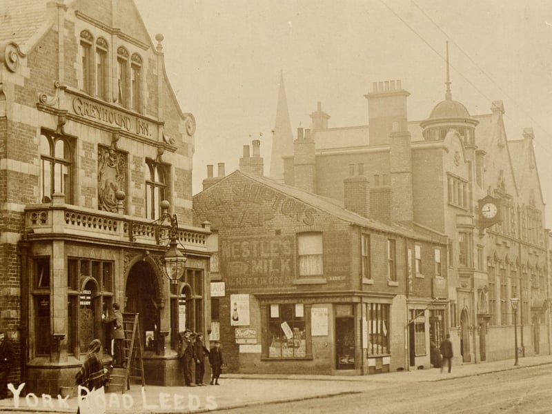 It was officially opened on October 11, 1904 by the Lady Mayoress Mrs A Currer Briggs. From the far left is Woodman Terrace, then the Greyhound Inn and Bath Street.