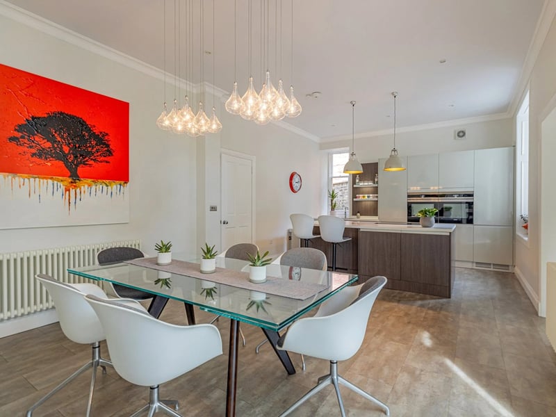 The modern kitchen diner.