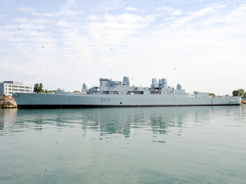 HMS Bristol pictured in the harbour in 2013.