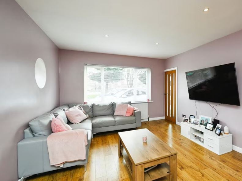 The bright and airy lounge at the lovely family home in Mansfield Woodhouse