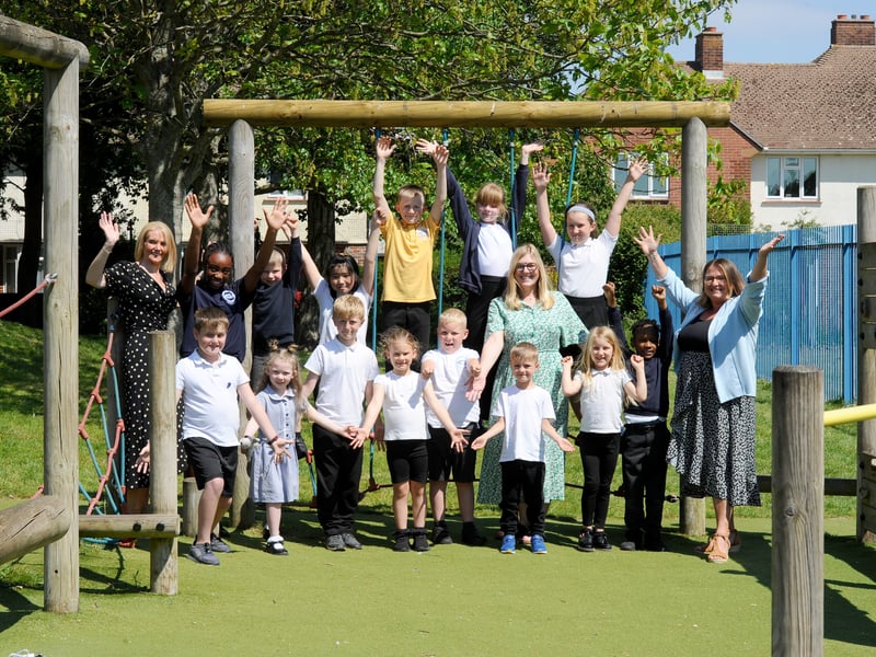Holbrook Primary School in Wych Lane, Gosport, has received a positive result in their recent Ofsted. The report was published on May 7, 2025. 

Pictured is: (left) Lucie Golding, SENDCO, (middle) Sharon Freeley, executive headteacher and (right) Penny Davies, head of school, with some of the children at Holbrook Primary School.

Picture: Sarah Standing (130525-6784)