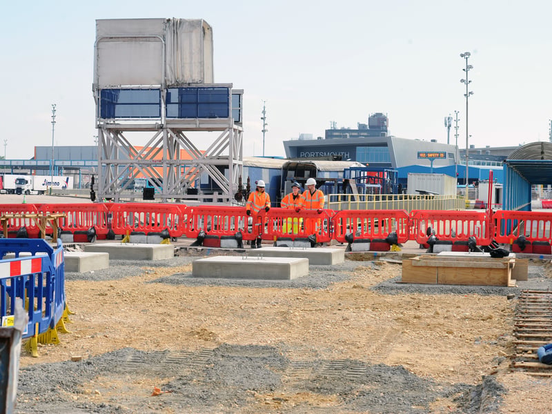 The ongoing Sea Change project at Portsmouth International Port on Tuesday, May 13, 2025.