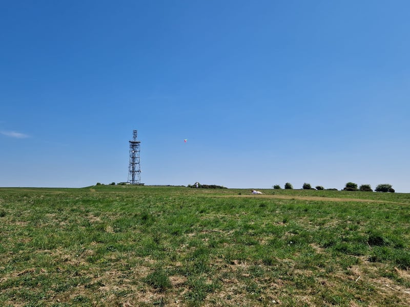 The mast at the top of Butser Hill can be seen for miles around