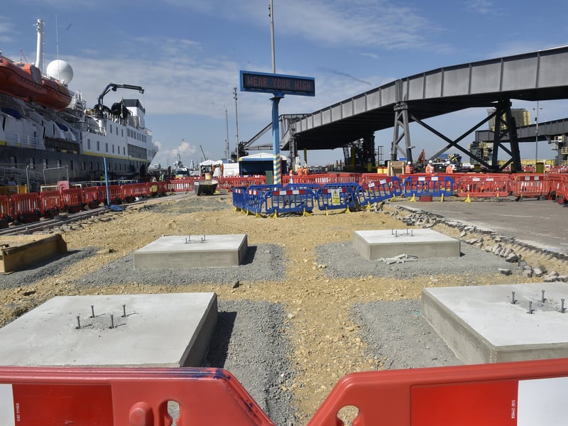 The ongoing Sea Change project at Portsmouth International Port on Tuesday, May 13, 2025.