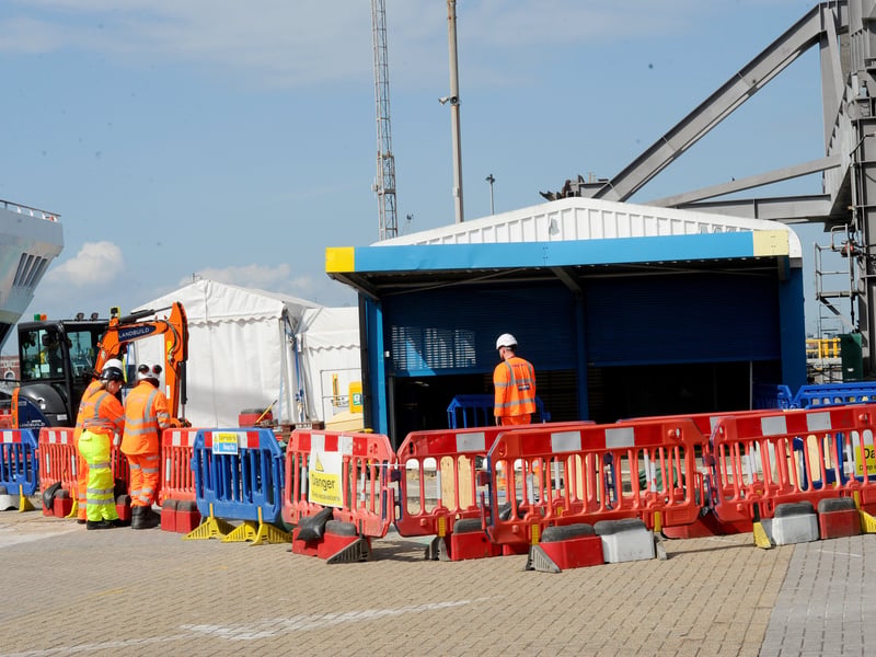 The ongoing Sea Change project at Portsmouth International Port on Tuesday, May 13, 2025.