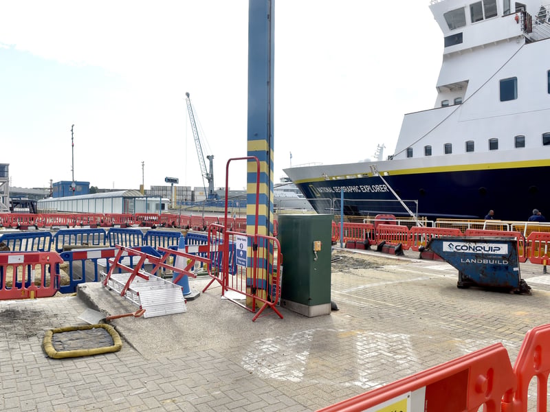 The ongoing Sea Change project at Portsmouth International Port on Tuesday, May 13, 2025.