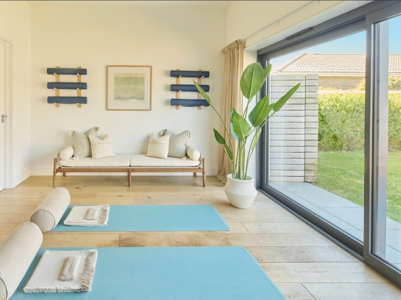 Relax in the yoga studio at this £4m beachside villa, which is up for grabs in the latest Omaze prize draw