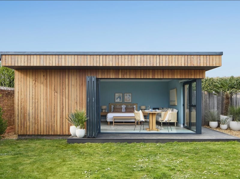 The self-contained studio guest house at the £4m beachside villa which is up for grabs in the latest Omaze prize draw