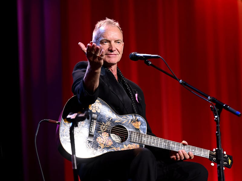 Gordon Sumner received his Sting nickname due to his habit of wearing a black and yellow striped jumper. His estimated fortune of $550 million has been earned by swapping a succesful period fronting band The Police for an even more lucrative solo career. He's still touring and will play Glasgow's Bellahouston Park this summer.