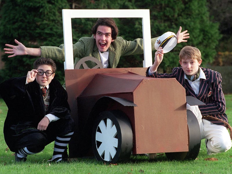 November 1999 and pupils at St Aidan's School were rehearsing for their production Wind in The Willows. Pictured, from left, are Harriet Croome (Mole), Giles Rushton (Toad) and Martin Tunsall (Rat).