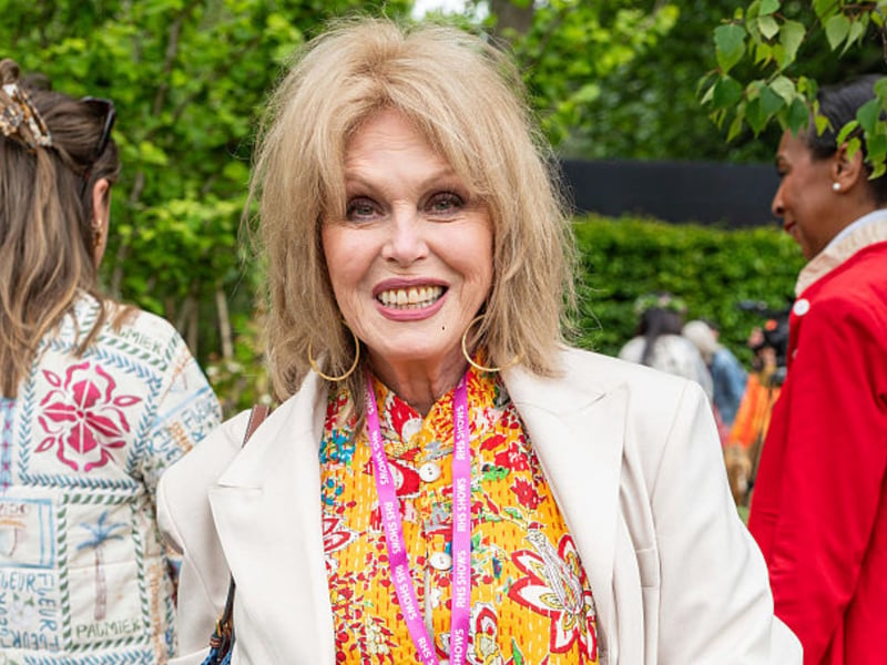 Acting royalty Joanna Lumley at the Chelsea Flower Show.