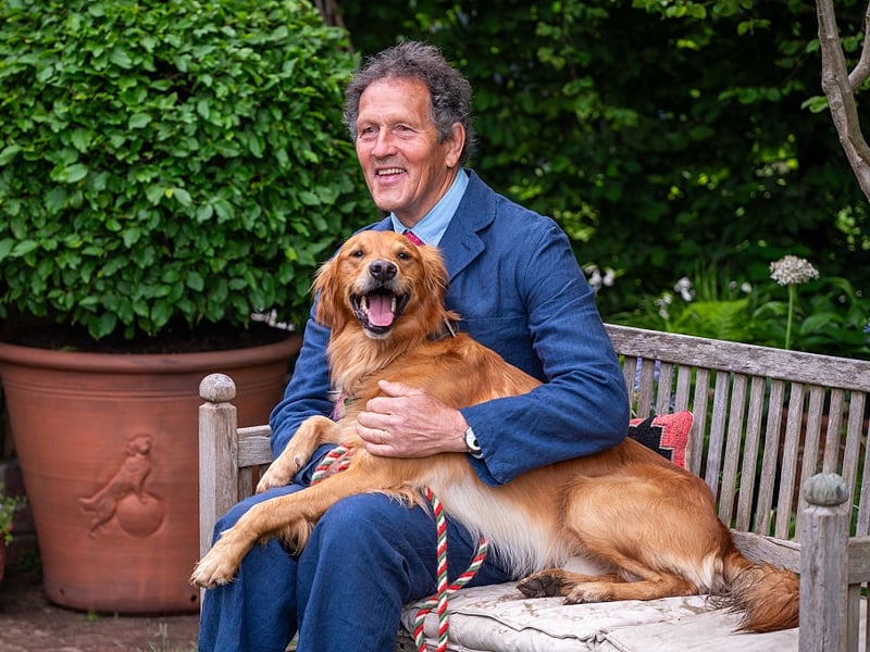 Monty Don with his dog Ned.