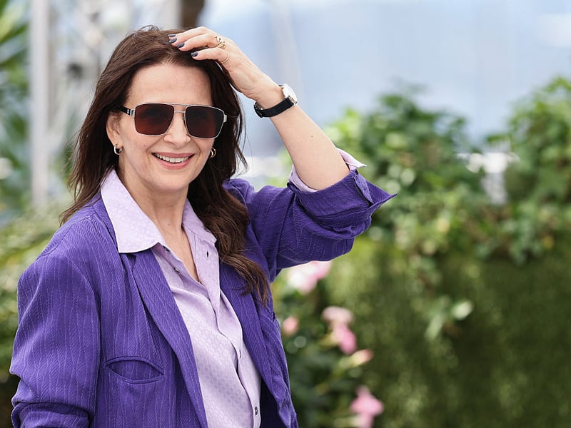 French actress Juliette Binoche poses during a photocall of all the festival's jury presidents.