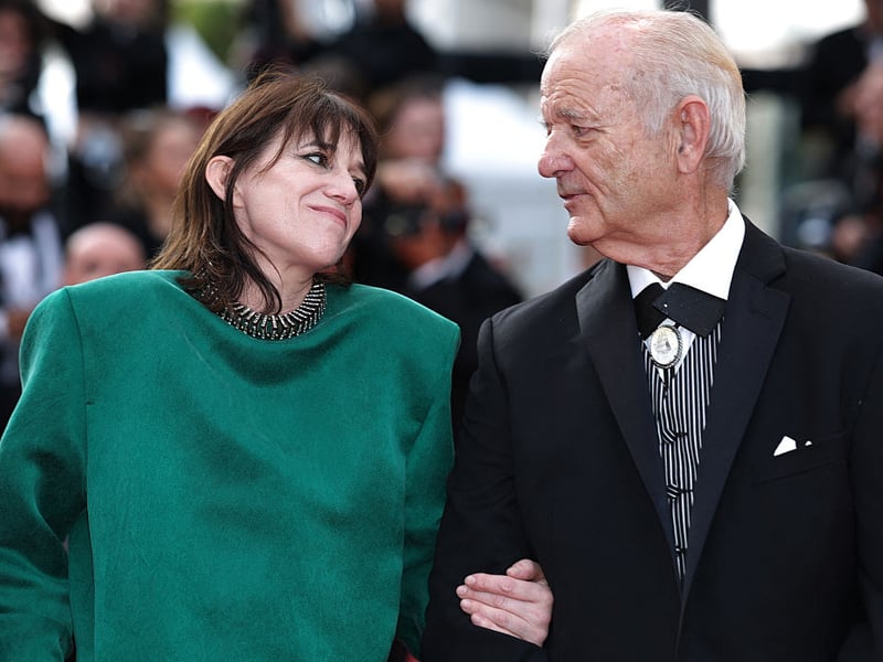 Charlotte Gainsbourg and Bill Murray arrive for the screening of 'The Phoenician Scheme'.
