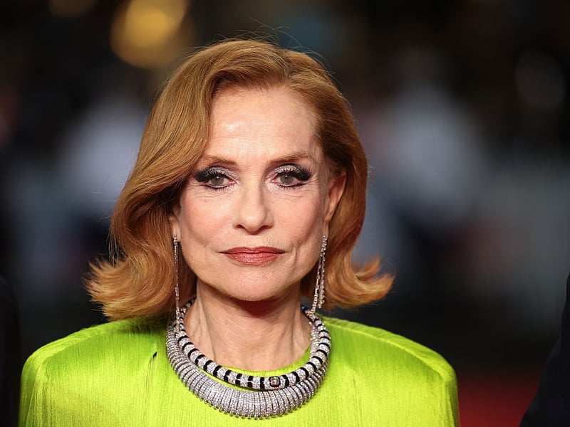 Isabelle Huppert arrives for the screening of the film "La Femme la Plus Riche du Monde (The Richest Woman in the World).