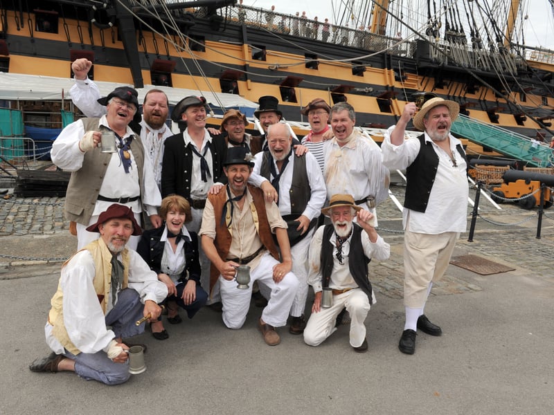 Navy Days 2010 at the Portsmouth Naval Base. Pictured is the Exmouth Shanty Men