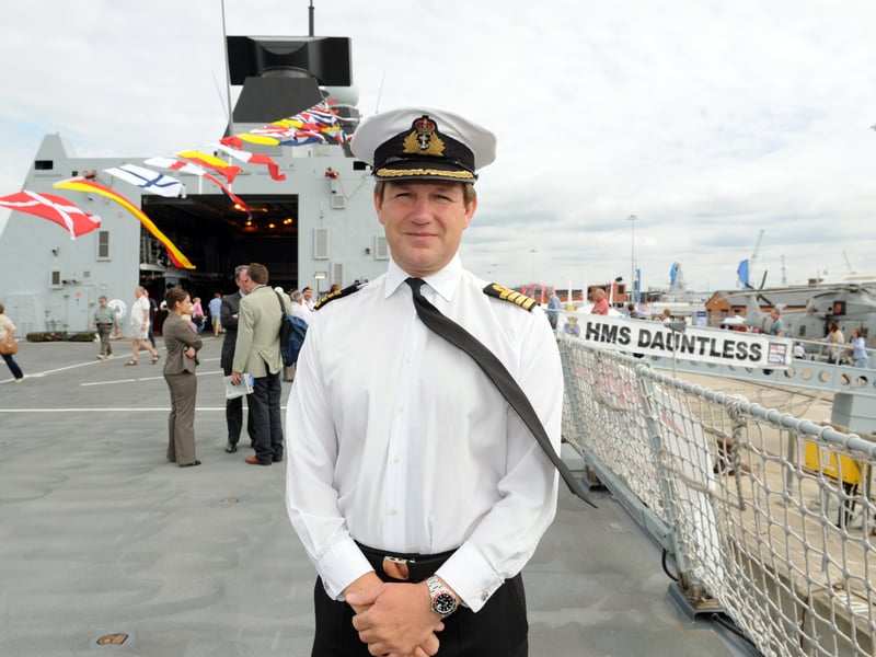 Navy Days 2010 at the Portsmouth Naval Base. Pictured is Capt. Richard Powell of HMS Dauntless