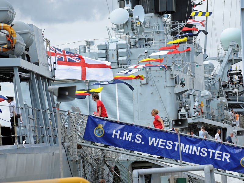 So many people wanted to go on board the ships that were alongside for the three day event in 2010.