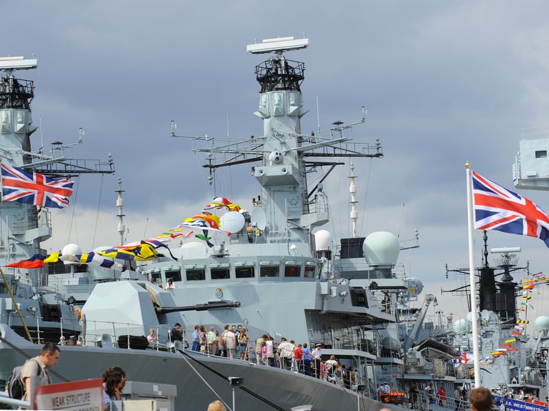 So many people wanted to go on board the ships that were alongside for the three day event