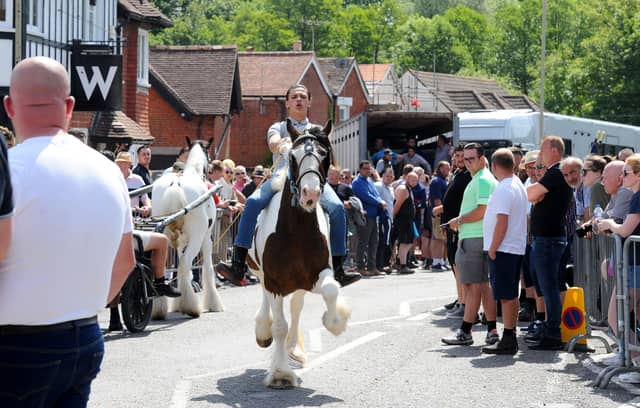 Crowds at the horse fair. Picture: Sarah Standing (200525-7205)