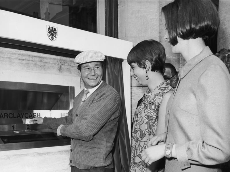 The actor Reg Varney, of On The Buses fame, became the first person to use an ATM (automatic teller machine) on June 27, 1967, at a Barclays Bank in Enfield, north London. The ground-breaking invention was credited to the engineering team led by John Shepherd-Barron of printing firm De La Rue.