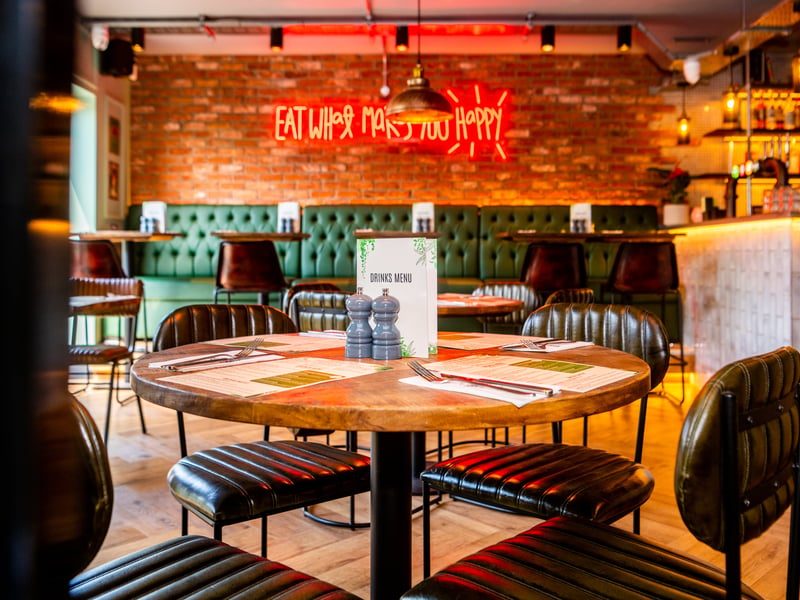 Located in the former Barclays Bank building on Harrogate Road, the venue offers seating for 100 guests, set against a backdrop of cosy, contemporary interiors.