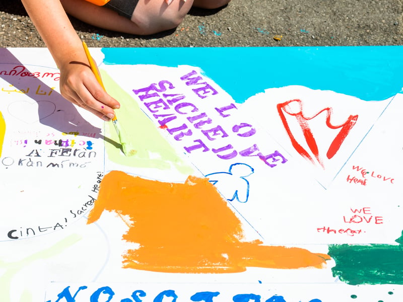 The project is designed to symbolise the inclusivity, pride, and shared spirit of Sacred Heart.
