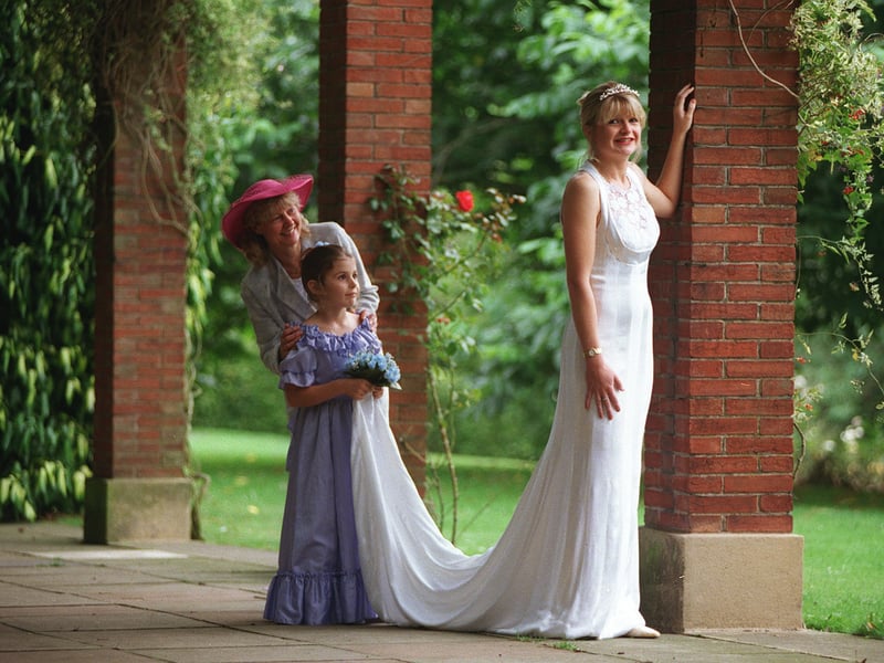 Valley Gardens was the backdrop for a wedding fashion feature in August 1999.