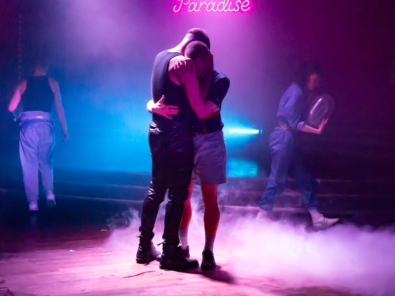 A young man embarks on a thrilling journey from his small hometown to the big city, where he finds solace and joy in the vibrant LGBTQ+ scene. However, his adventure takes a dramatic turn as he confronts a terrifying health crisis, largely ignored by the government. 

Eight electrifying dancers bring the legendary Paradise Nightclub to life with a community cast, who blur the lines between performer and audience, infusing the show with the joy and chaos of the club scene. Winner of the Creative Arts Award at the 2024 Proud Scotland Awards.

ZOO Southside, Main House                                                                                   1– 17 Aug (not 4 and 11)