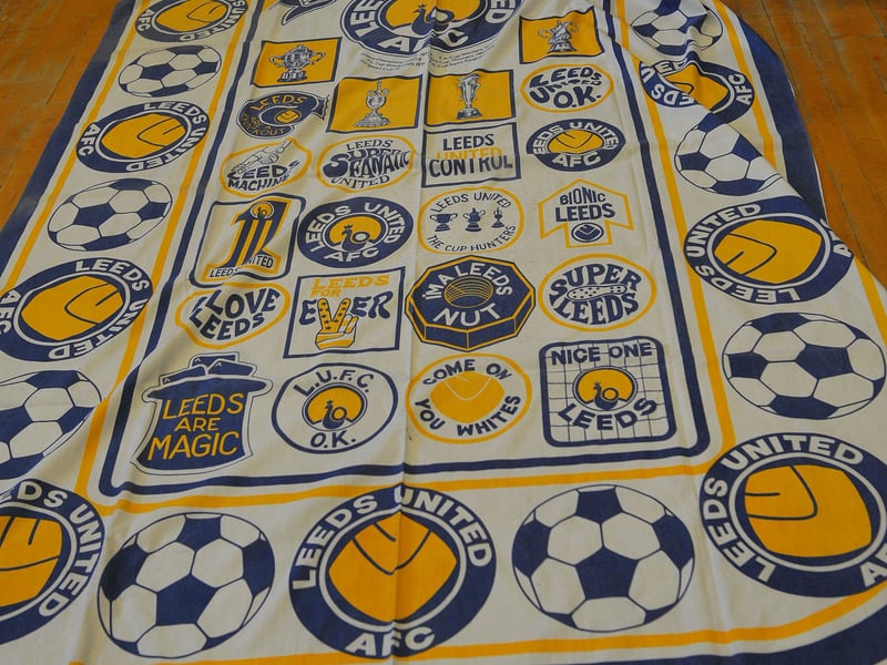 A Leeds United throw for the dedicated fan to keep warm.