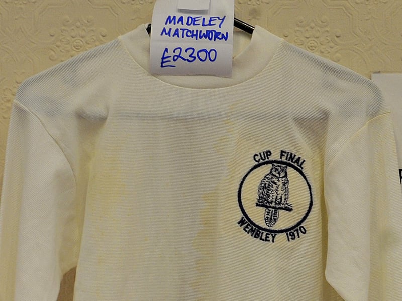 Matchworn Paul Madeley 1970 FA Cup Final shirt vs Chelsea for sale at £2,300.