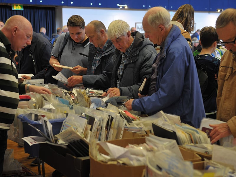 Venders sold a host of historic items including old football programmes.