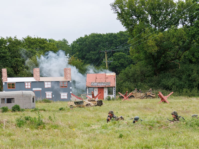 Pictured: Solders during the main battle with many loud gunfire and explosions
Picture: Marcin Jedrysiak