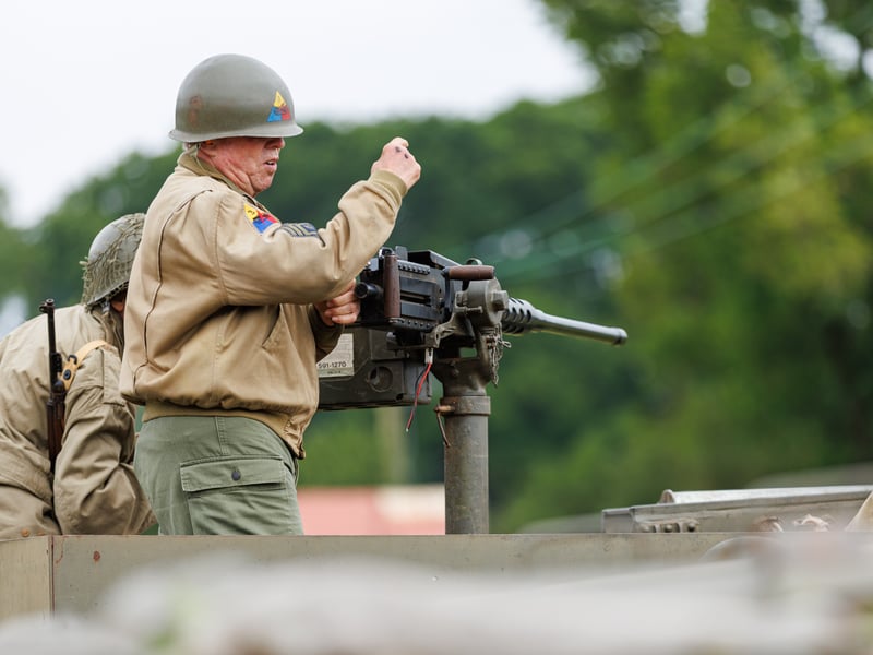 Pictured: Solders during the main battle with many loud gunfire and explosions
Picture: Marcin Jedrysiak