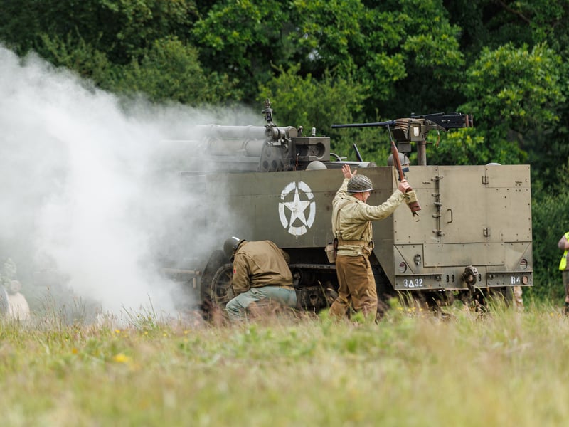Pictured: Solders during the main battle with many loud gunfire and explosions
Picture: Marcin Jedrysiak