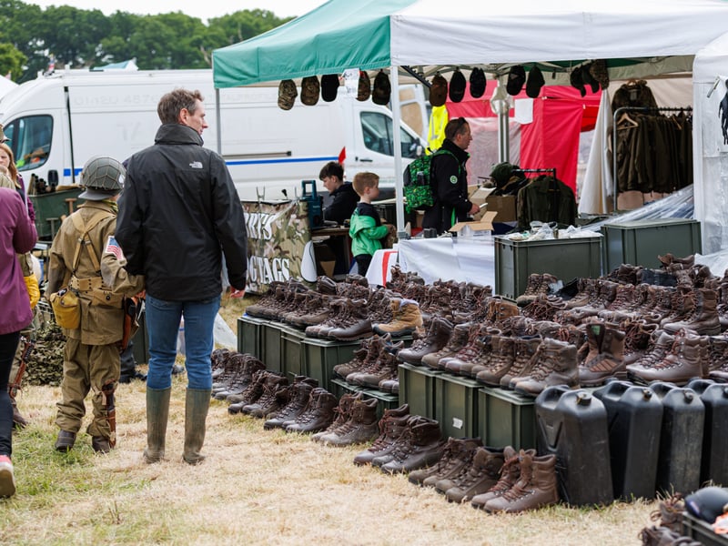 Pictured: at some stalls you could buy soldier's boots
Picture: Marcin Jedrysiak