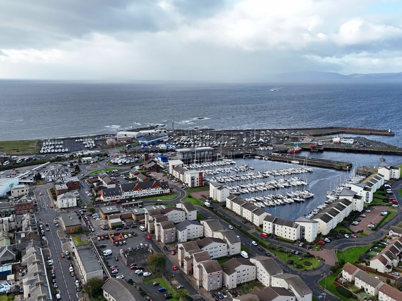 Located on the North Ayrshire coast, close to Saltcoats, on average property in Ardrossan will cost £124,532. The town is the main terminal for Caledonian MacBrayne ferry services to the Isle of Arran. 
