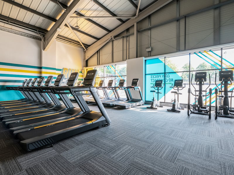 Newly created functional training zone equipped with the latest kit, including a prowler track, bike ergs, rowers, and ski ergs.