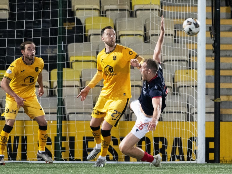 Injured in the 3-1 win over Falkirk a fortnight ago, the ex-Rangers youngster is a doubt for the trip to Celtic Park.