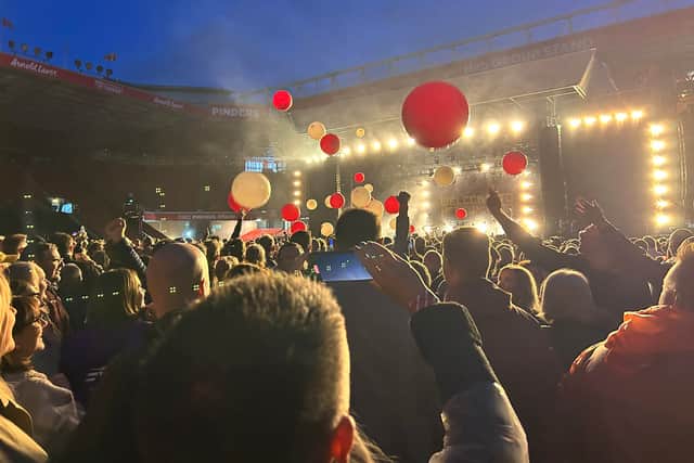 Fans party at Paul Heaton homecoming gig at Bramall Lane.