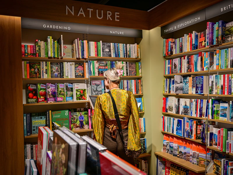 The UK bookseller’s newest shop has opened in a section of the lower-ground floor