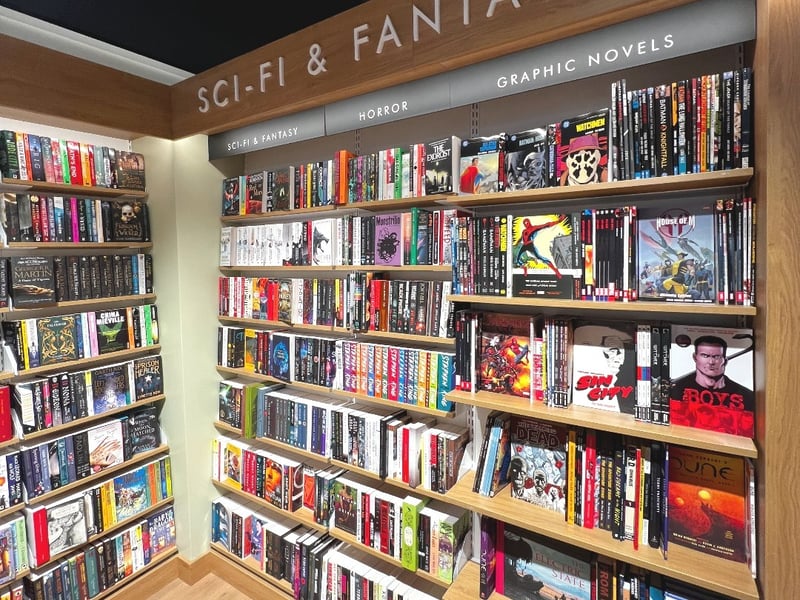 There's also graphic novels to have a flick through.