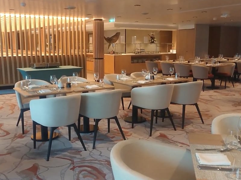 One of the ship's restaurants