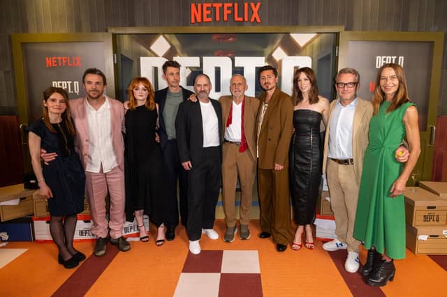 Shirley Henderson, Jamie Sives, Leah Byrne, Matthew Goode, Scott Frank, Jussi Adler-Olsen, Alexej Manvelov, Chloe Pirrie, Rob Bullock and Kate Dickie attend the "Dept. Q" UK Special Screening.