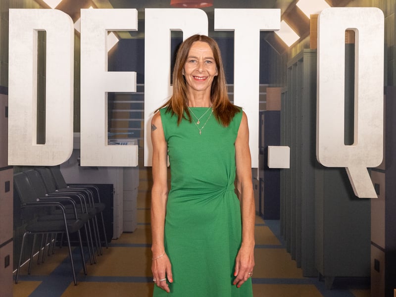 Born in East Kilbride, Kate Dickie plays Detective Chief Superintendent Moira Jacobson in Dept. Q. She is perhaps best known for her role as Lysa Arryn in Game of Thrones, but has also appeared in films such as Prometheus, Filth, The Witch, The Green Knight, The Northman, and shows including Annika, Loki and, most recently, The Day of the Jackal.