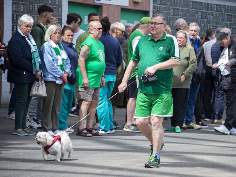 There was a strong sense of community as Hibs fans arrived at Easter Road.
