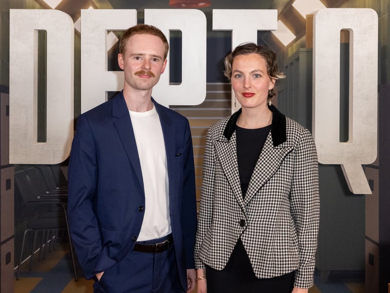 Pictured here with Catriona Stirling, Aron Dochard is a Scottish actor from Perthshire, who plays DC Clark in Netflix’s Dept. Q. His previous roles include in The Witcher: Blood Origin, Bodies and Andor.