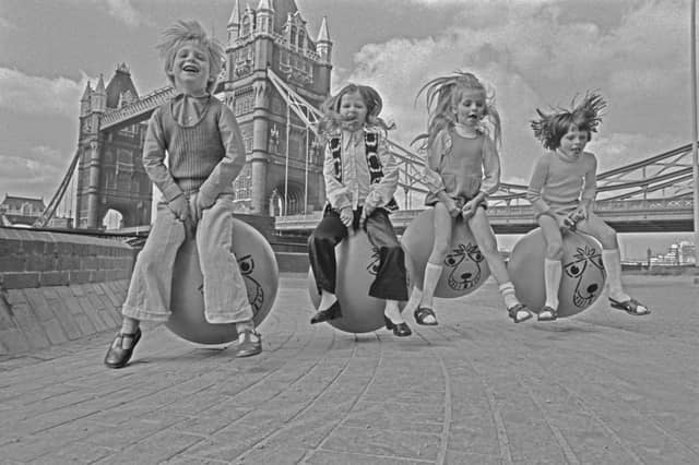 Streets around the UK echoed with the thumping sound of racing Space Hoppers during the 1970s. The iconic toy was invented in the late 60s and proved phenomenally popular during the 70s.