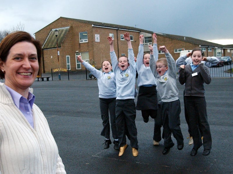 Deputy head teacher Carole Godfrey at St Aloysius Juniors where pupils were celebrating great results in February 2006.