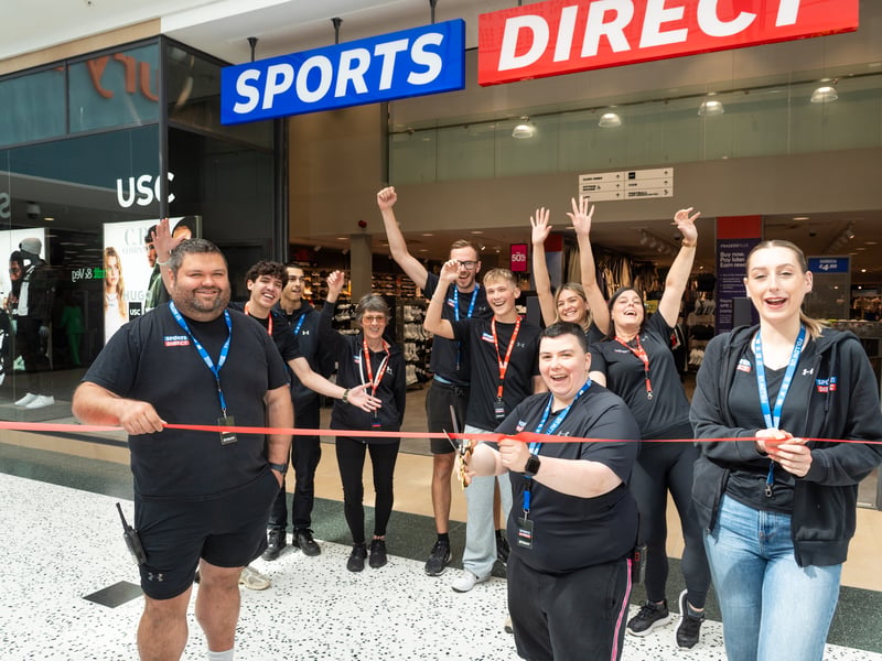 Sports Direct officially reopened its brand-new, expanded and relocated store at the White Rose in June 2025.
